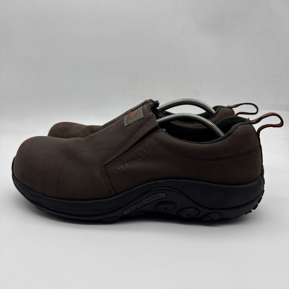 Merrell Jungle Moc Leather Men's 12 Medium Espresso Brown Work Slip On Shoes